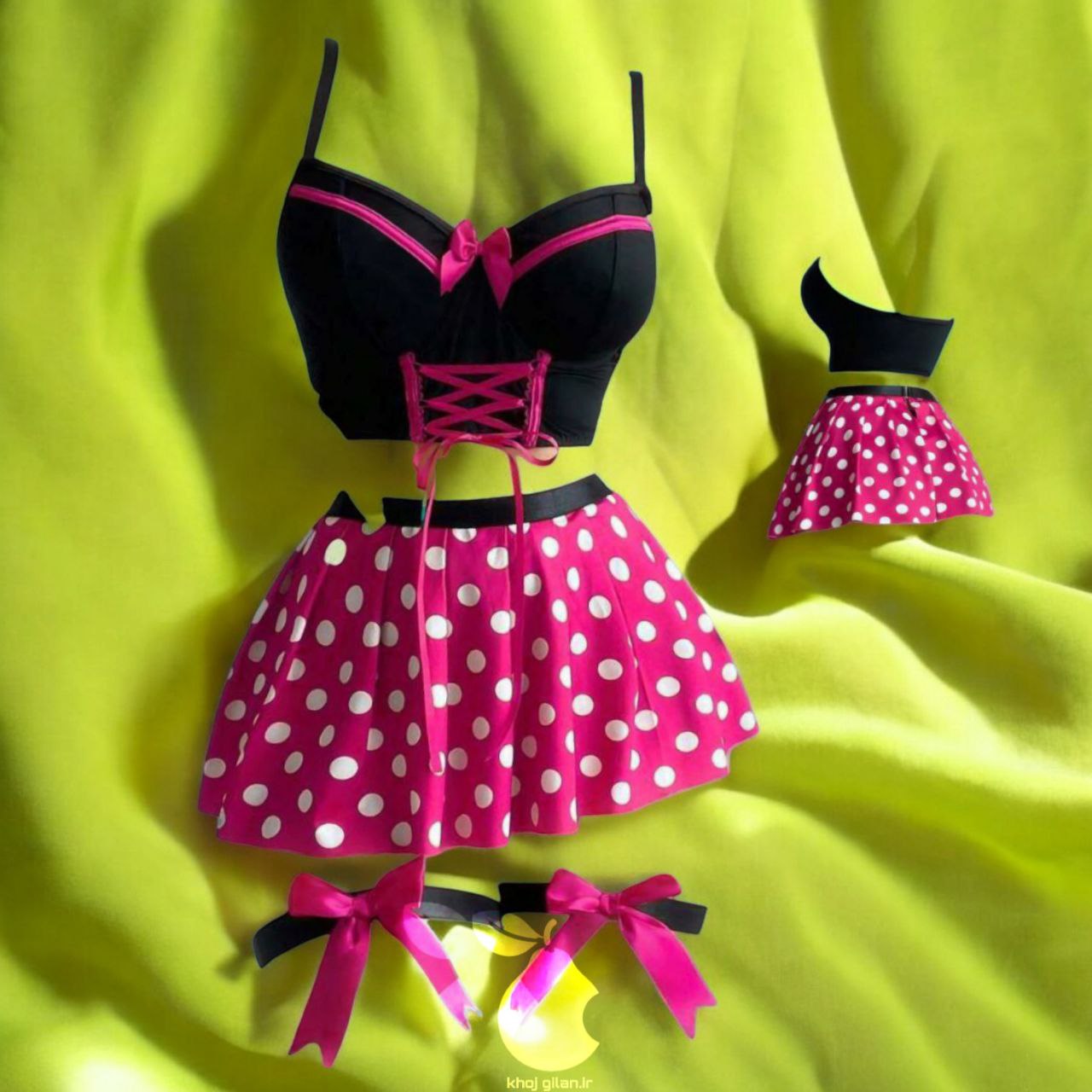 تاپ و دامن خال خالی